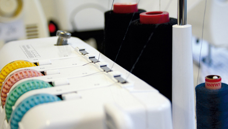 Nahaufnahme einer Nähmaschine